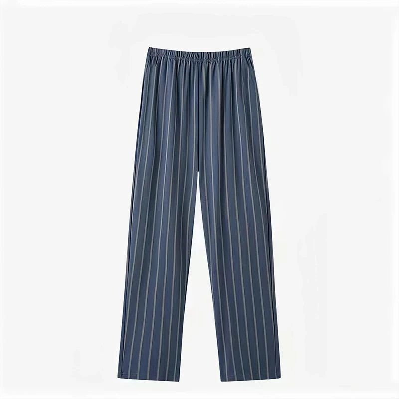 Men's Pajama Pants Thin Home Trousers Loose Large Size Spring and Autumn Summer Thin Casual Home Trousers