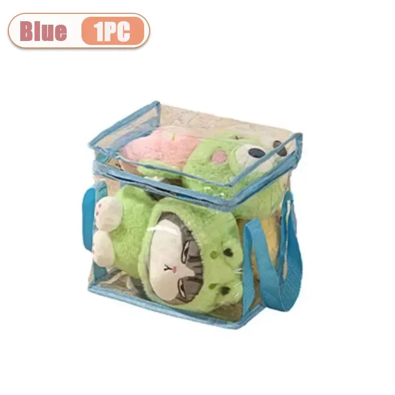 1/3/5PCS Clear PVC Storage Box Waterproof Dustproof Display Case for Plush Toys Doll Collection Home Storage Container Decor