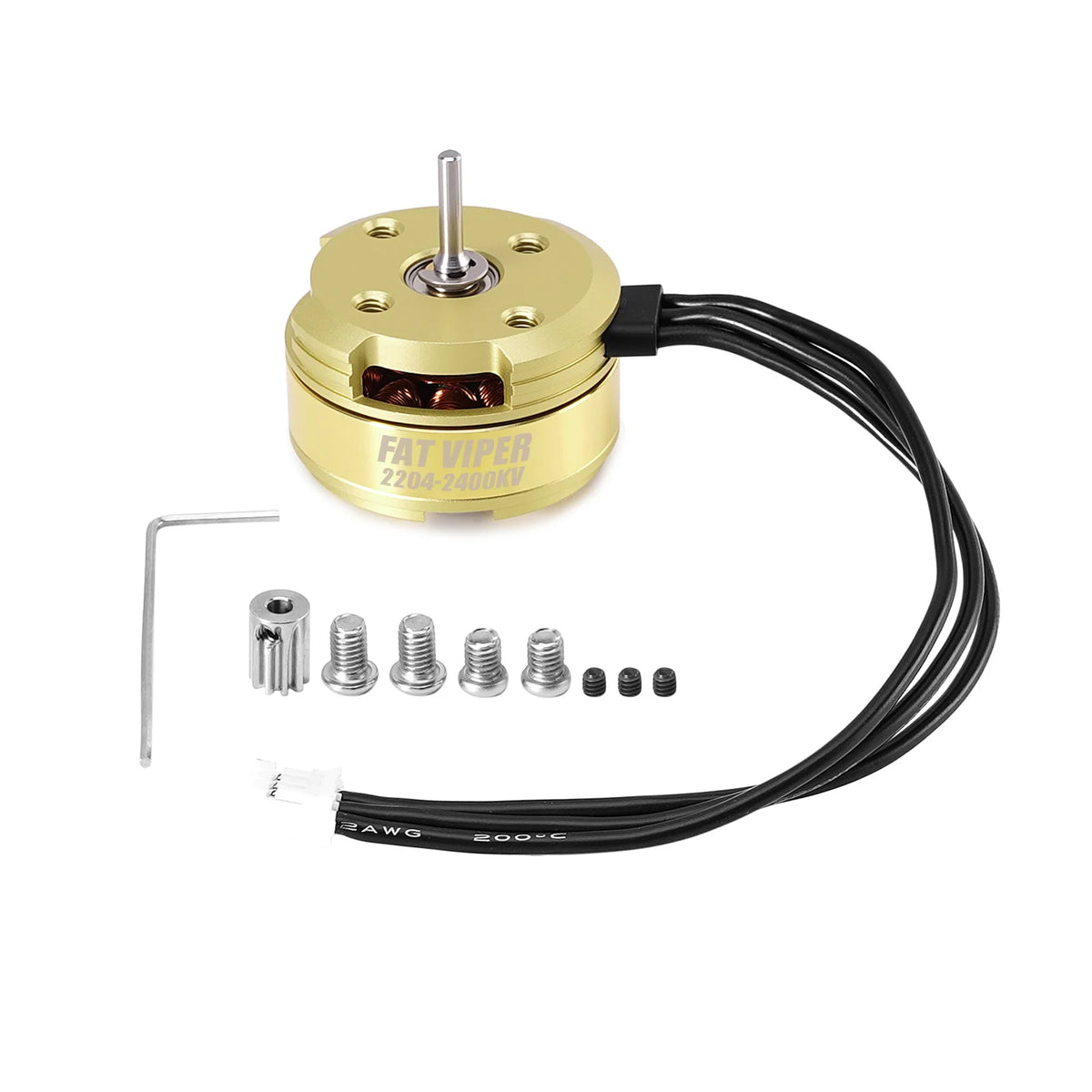 INJORA Fat Viper Gold Edition 2204 Brushless Outrunner Motor for 1/18 TRX4M