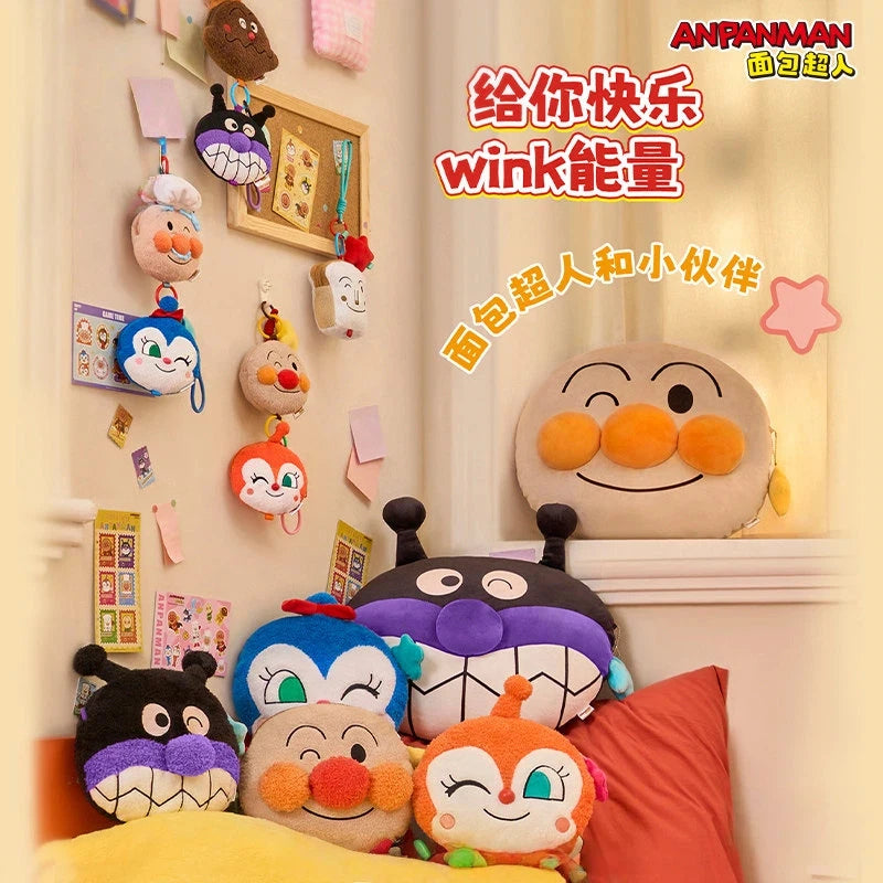 M&G Shop Anpanman Soft Toy Plush Keychain String Design DIY Multiple Characters Bag Charm Backpack Accessory Kids Fans Gift