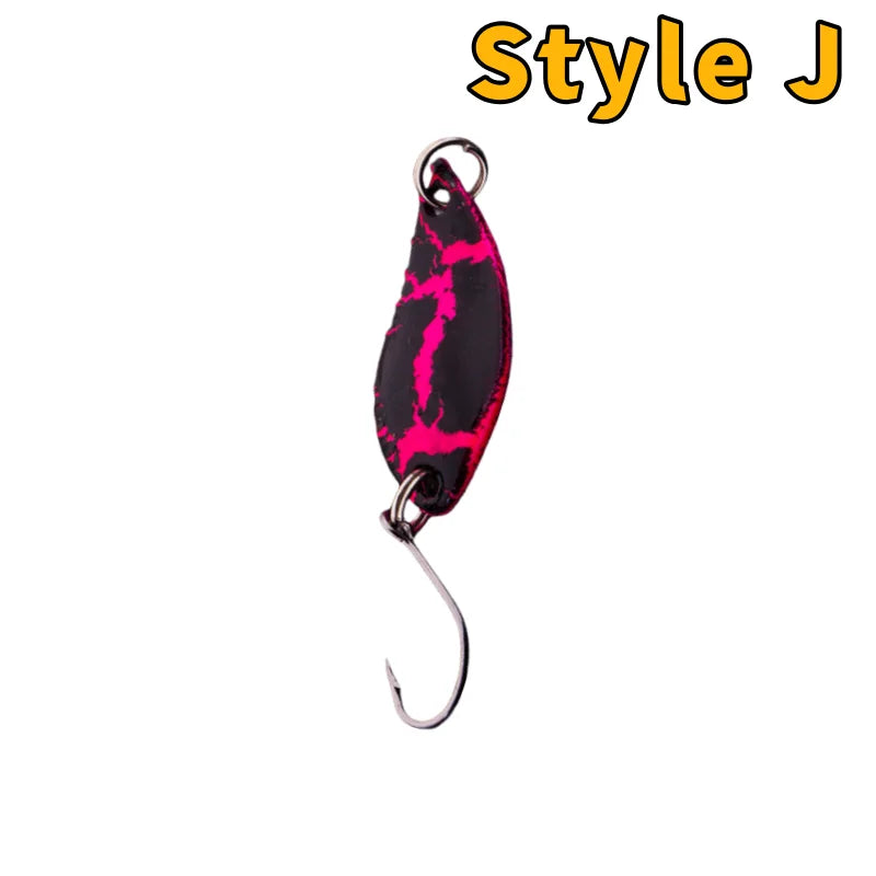 12-1PC Trout Bait Metal Spoon Fishing Lure Wobbler Casting Jigging Tackle Accessories Pesca Multi-color Long-casting Lure Bait