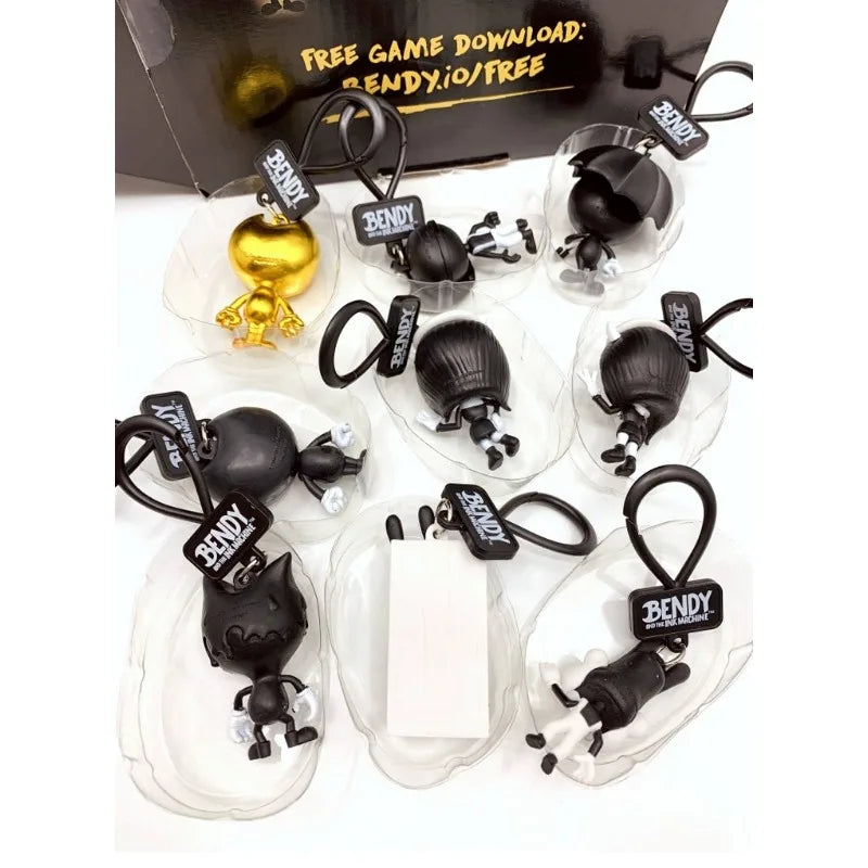Bendy Blind Bag Bendy And The Ink Machine Horror Game Character Keychain Personalized Pendant School Bag Charm