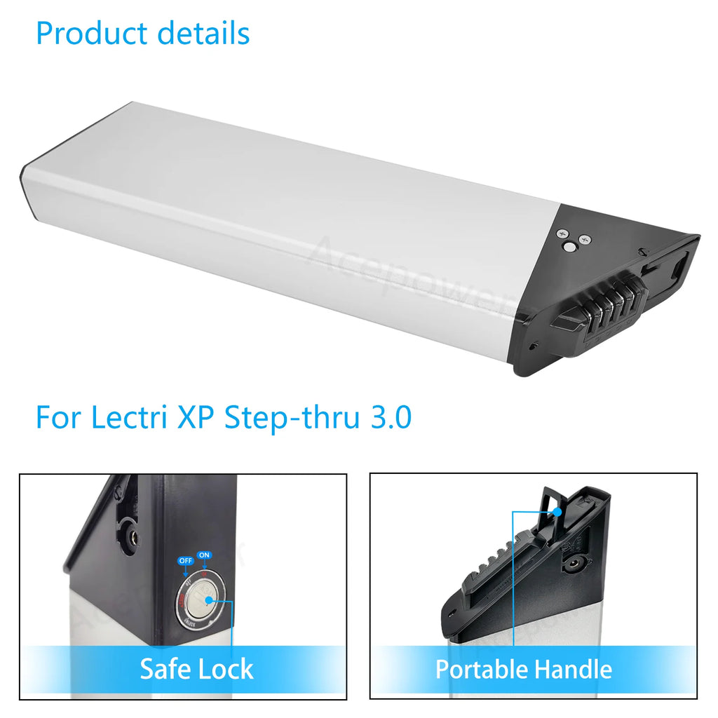 For Lectri XP Step Thru 2.0 3.0 Ebike Battery 48V 10.4Ah 12.8Ah 14Ah Battery for Electric XP Step-Thru 2.0 3.0 Replace Battery