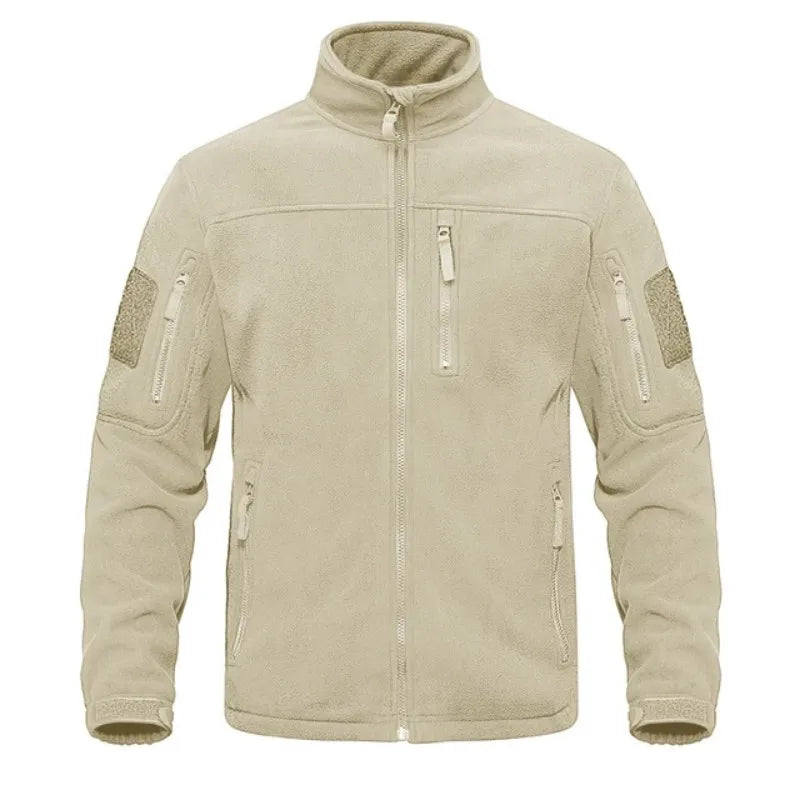 Hunting Autumn Winter Men's Stand Collar Fleece Coat Jacket Thermal Mid-Rise Jacket