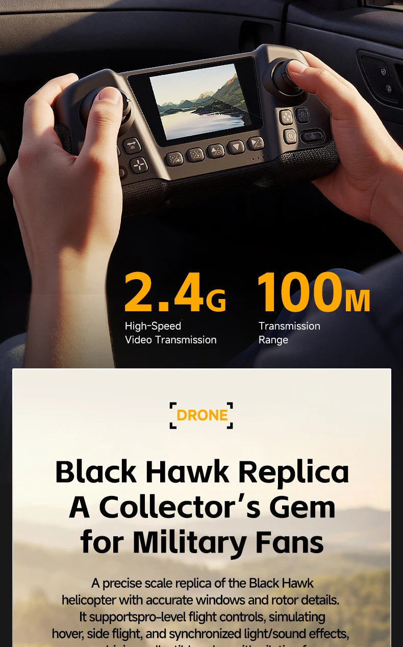 8K HD Camera RC Helicopter With LCD Screen Optical Flow Positioning One Key Takeoff WIFI FPV RC Airplane Single-Rotor Flybarless