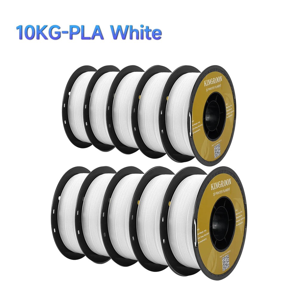 KINGROON 10kg MIX PLA Filament 1.75mm Spool Wire Plastic For 3D Printer Material +/-0.02MM Vacuum Packaging 3D Printing Filament