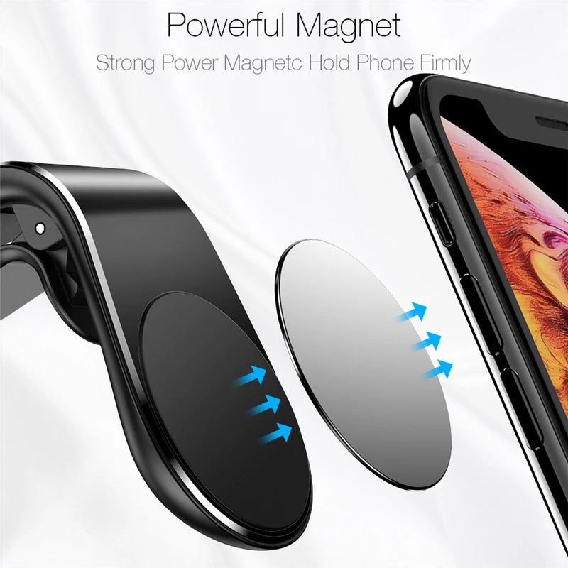 L-Type Magnetic Car Mobile Phone Holder Universal Air Vent Car Smartphone Mount Cell Phone GPS Support For iPhone Xiaomi Bracket