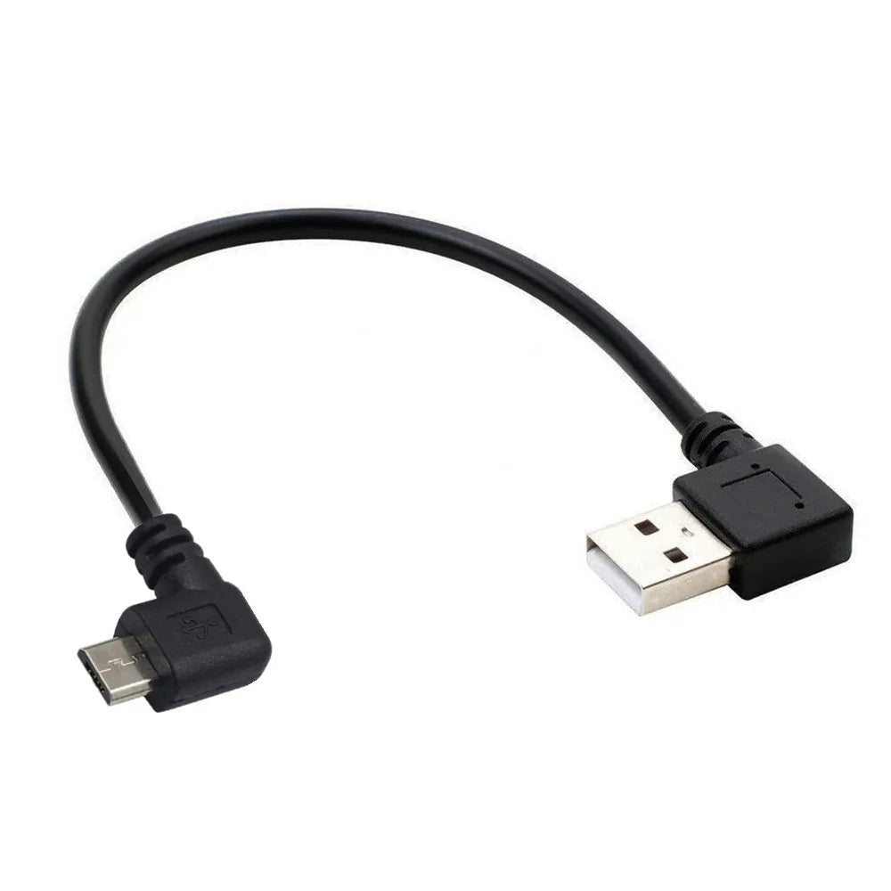 Up Down Left Right Angled Double 90 Degree Micro USB Male to USB male Fast Data Charge connector Short Cable Cord 0.15m 0.5m 1m