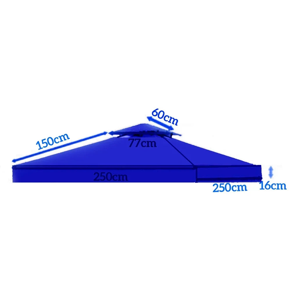 2.5x2.5m Outdoor Garden Parasol Cloth Gazebo Awning Canopy Replacement Pergolas Cloth For Outdoor Garden Canopy Sunshade