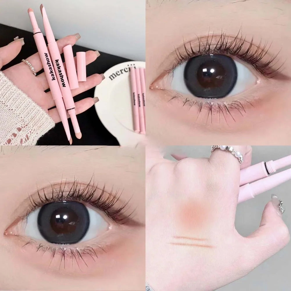 2 In 1 Glitter Matte Aegyosal Pen Brightening Highlight & Shadow Stick Dual End Eye Makeup Lying Silkworm Eyeliner Gel Pencil