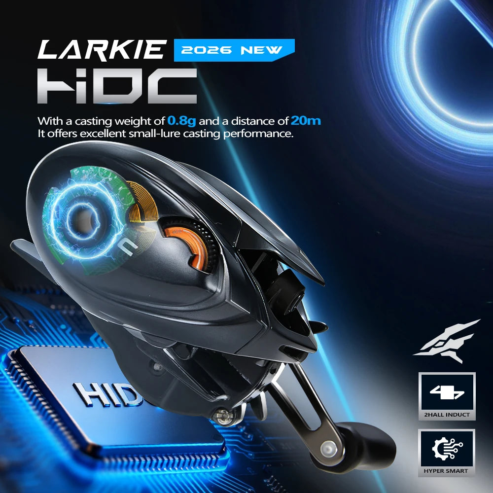 Soloking HIDC DC 152g Carbon Baitcasting Fishing Reel 7.1:1 Longcast BFS 10+1 BB Digital Control Baitcaster Reel Max Drag 5kg