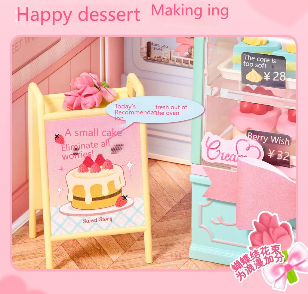 Mini Building Blocks DIY House Kit, Micro-Scale Scene Models Creative Gift for Women, Super World Tiny Craft