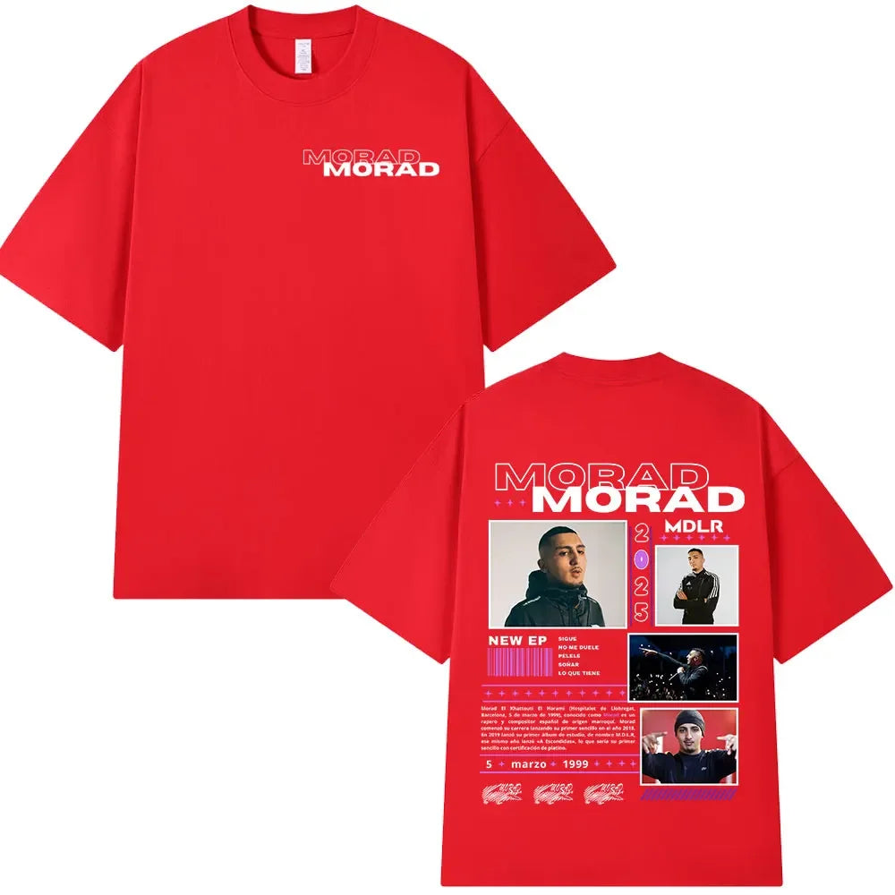 Rapper Morad M.D.L.R Graphic T Shirts Men Women Fashion Vintage T-shirt Cotton Casual Oversized Short Sleeve T-shirts Streetwear