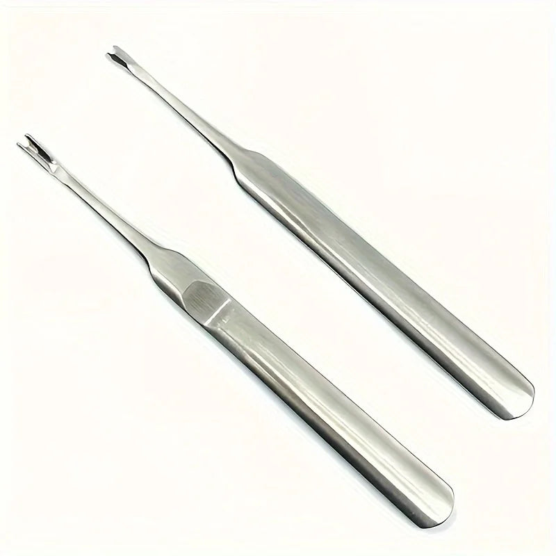 1Pc Cuticle Pusher Professional Stainless Steel Nail Cuticle Remover Callus Dead Skin Fork Nail Manicure Pedicure Tools