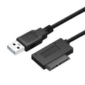 SATA to USB 2.0  Adapter Converter Cable 7+6 13pin Slimline Sata Adapter Cable Compatible for Laptop CD DVD ROM Optical Drive