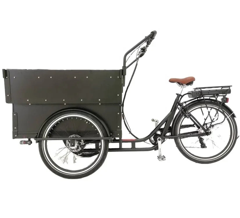 Electric Cargo Tricycle,Heavy Loading Bike with Hydraulic Disc Brake,School Transport for 6 Kids,3Wheel Utility Cycle for Family