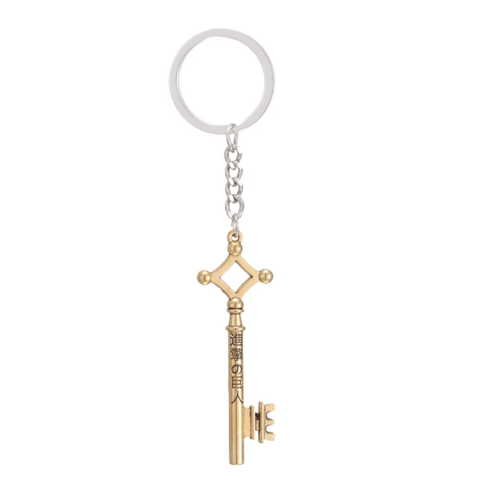 Fashion Vintage Anime chaveiro Jewelry Cosplay Gifts Attack On Titan Keychain Eren Yeager Shingeki No Kyojin Keyring Key Chains