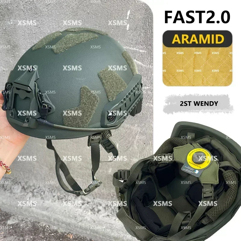 Protective Helmet  -FAST - Aramid  - Whith Wendy