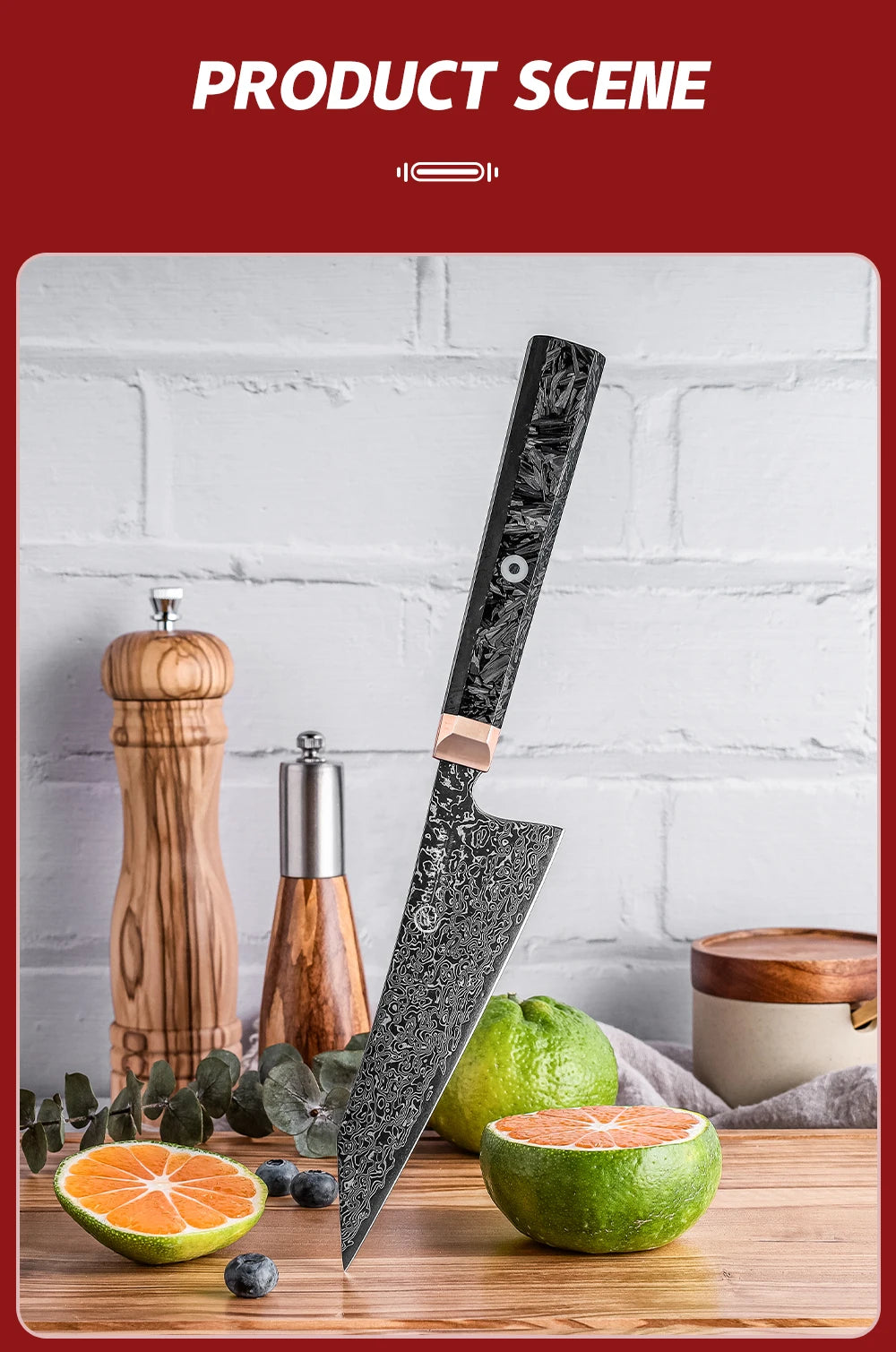 Grandsharp 5.4 Inch Bunka Knife 67 layers Damascus Steel Sharp Blade Kitchen Tool Cook Knives Meat Slicer Cooking Cutter