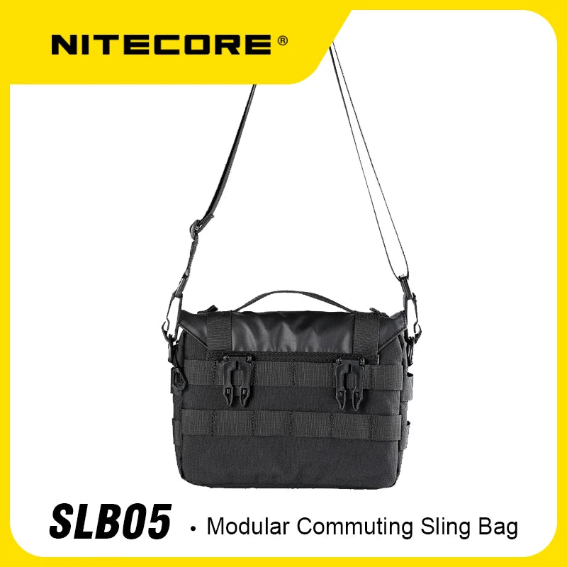 NITECORE SLB05 Sling Bag Handbag Waterproof 2L Large Capacity 600D Nylon Fabric
