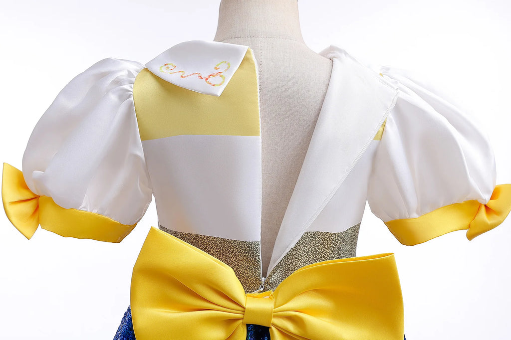 Girl Jessie Dress Kids Yellow Blue Cowgirl Cosplay Costume Kids Fancy Party Outfit Halloween Christmas Gift