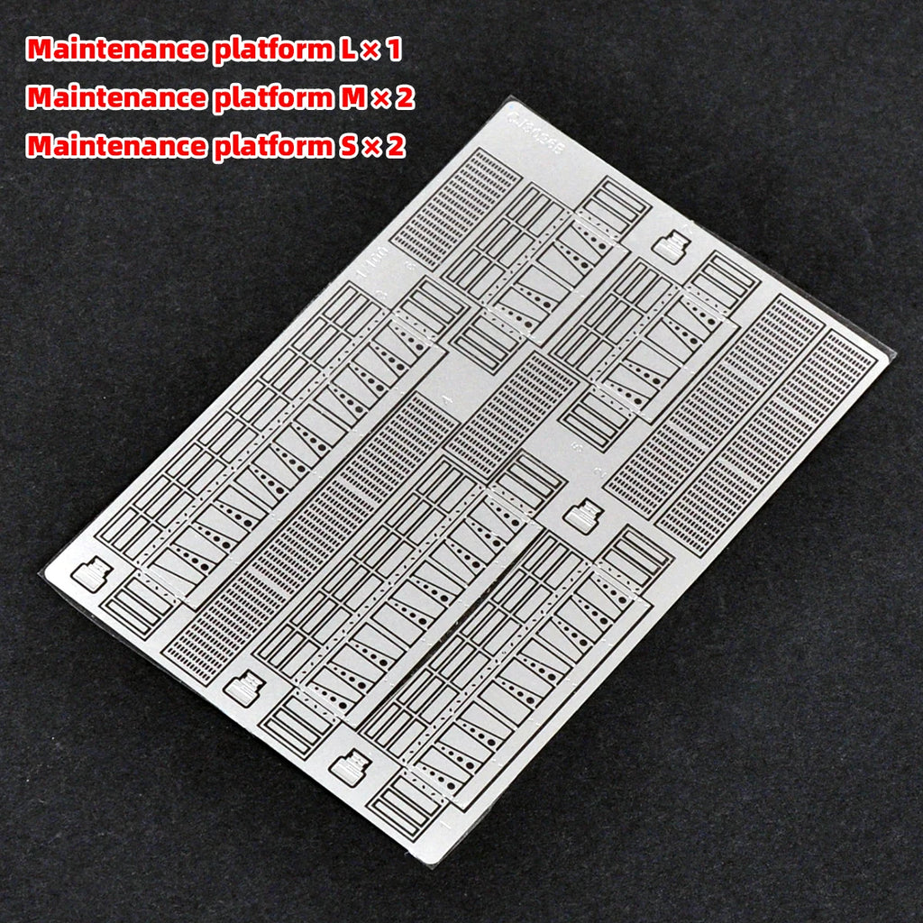 1/100 PE Robot Mech Scale Model Kit Maintenance Platform Aerial Walkway Scaffold Observation Platform Miniature Diorama Models