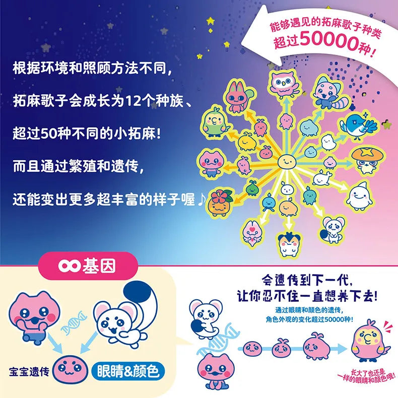 Bandai Tamagotchi Paradise "Orange Tropics" & "White Glacier" (New Fields & Characters) Chinese Version Can Switch Languages