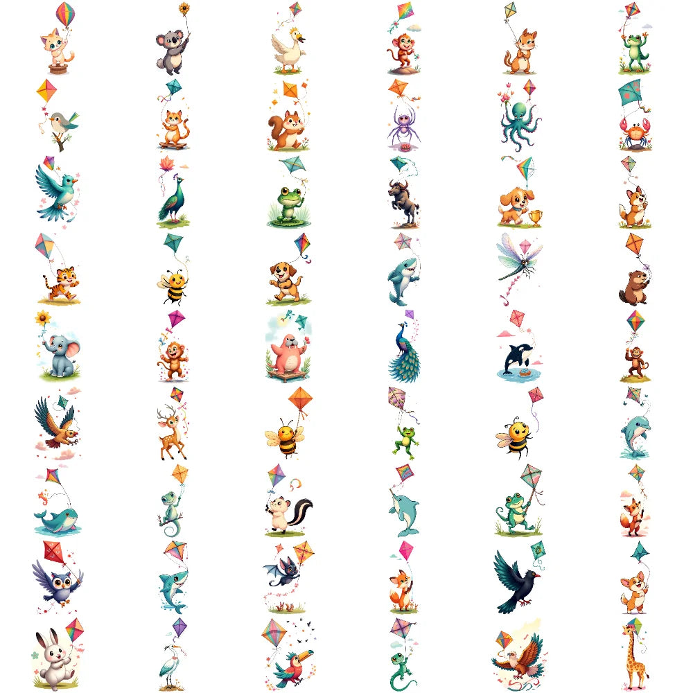 54pcs Temporary Tattoo Cartoon Axolotl Waterproof Long-lasting Body Stickers Cute Axolotl Cartoon For Arms