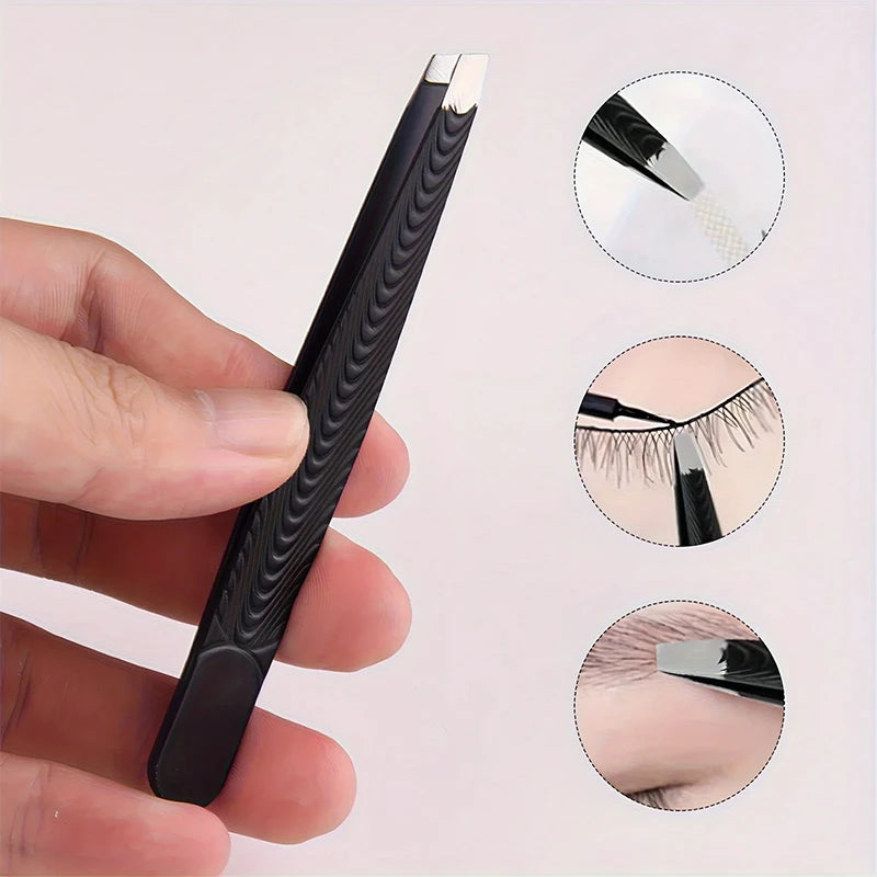Removal Clip Women Professional Eyebrow Tweezer Trimmer Men Beard Eyelash Brow Stainless Hair Plucker For Face Lash Makeup Tools