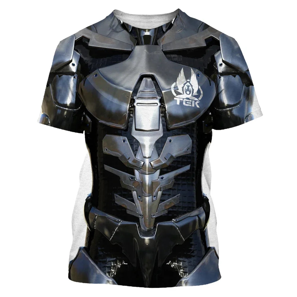 Men's Muay Thai casual T-shirt running sports short sleeved 3D printed short sleeved summer new breathable and comfortable T-shi