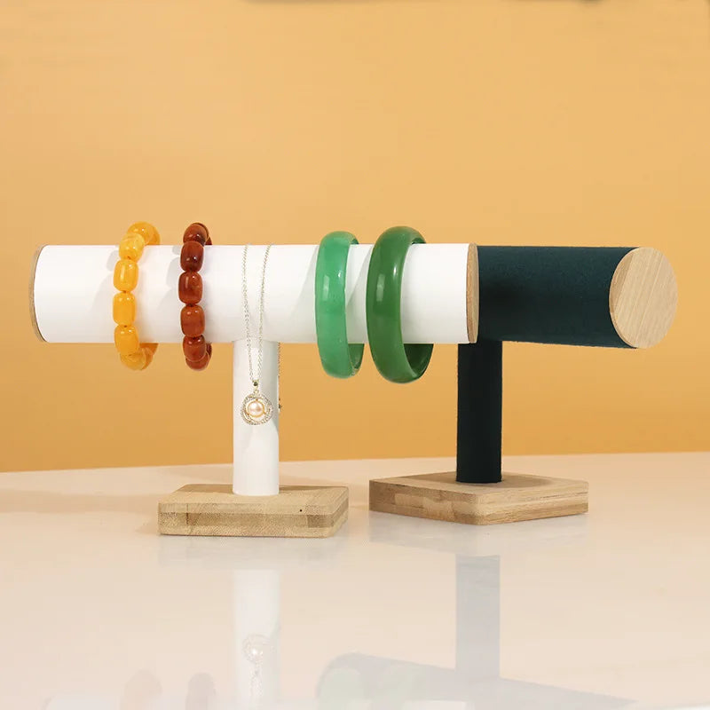 Bamboo and wood bracelet holder, solid wood watch bracelet, bracelet, headrope display stand, necklace jewelry display