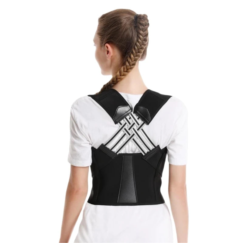 Posture Back Brace Adjustable Back Support Strap to Men and Women Prevent Spinal Distortion and Hunchback Suitable for Gym Body