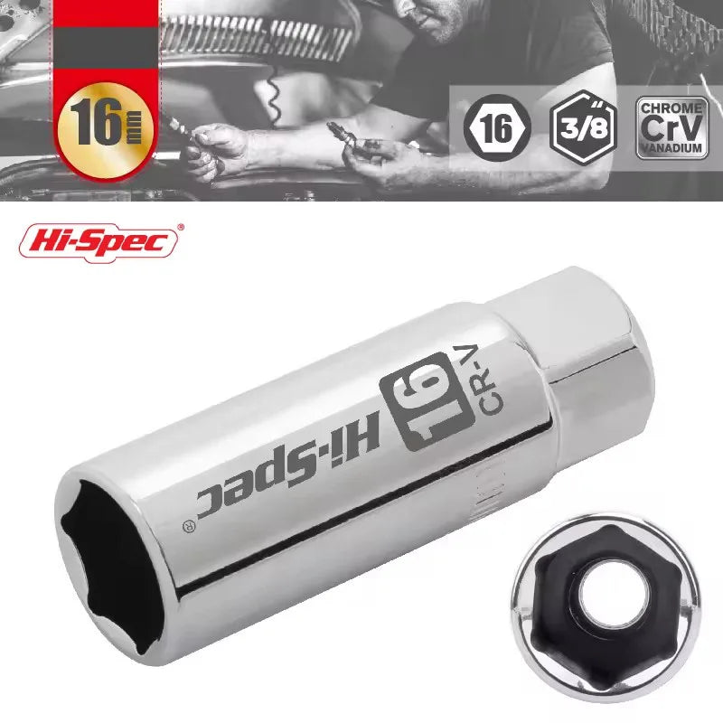 Hi-Spec Car Spark Plug Socket Universal Wrench 14/16/21mm Install Replace Repair Kit Magnetic Spark Plug Removal For Car Repair