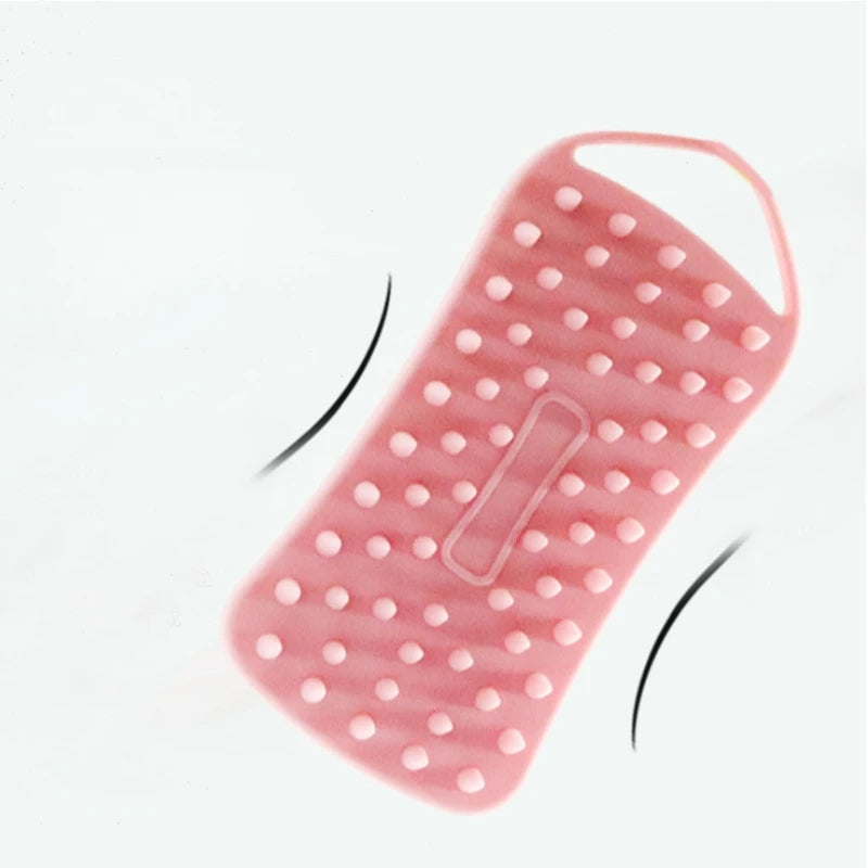 Double Sided Silicone Shower Brush 2 In 1 Exfoliating Body Brush Multi-Function Skin Cleaning Silicone Bath Brush Massage Brush