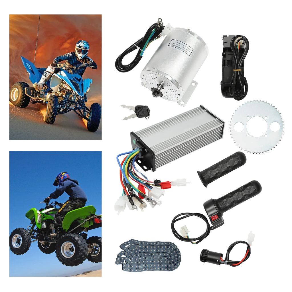 3KW Electric Brushless Motor Kit 48-72V Electric Bike Motorcycle E-Scooter Conversion Kits Controller Throttle