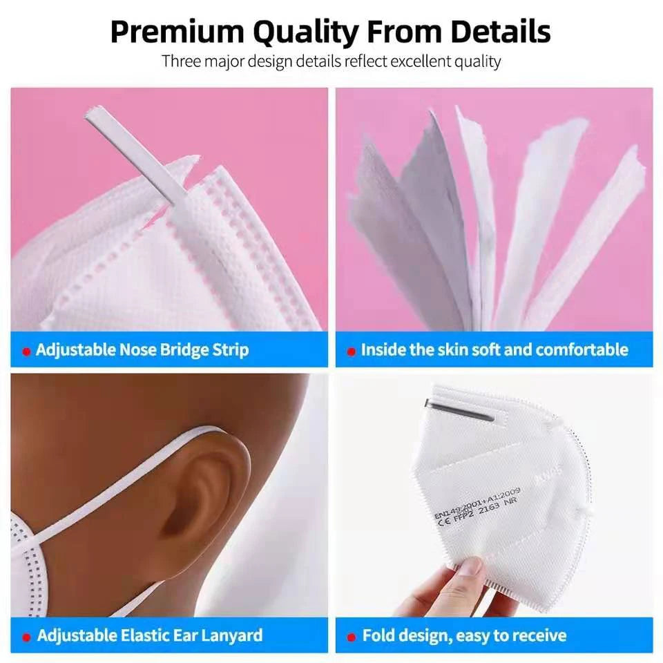 10-100Pcs 5Layer FFP2 Face Mask KN95 Adult Filter Mascarillas Quirurgicas Homologadas Masks KN95 Mascarillas Reusable FFP2 Mask