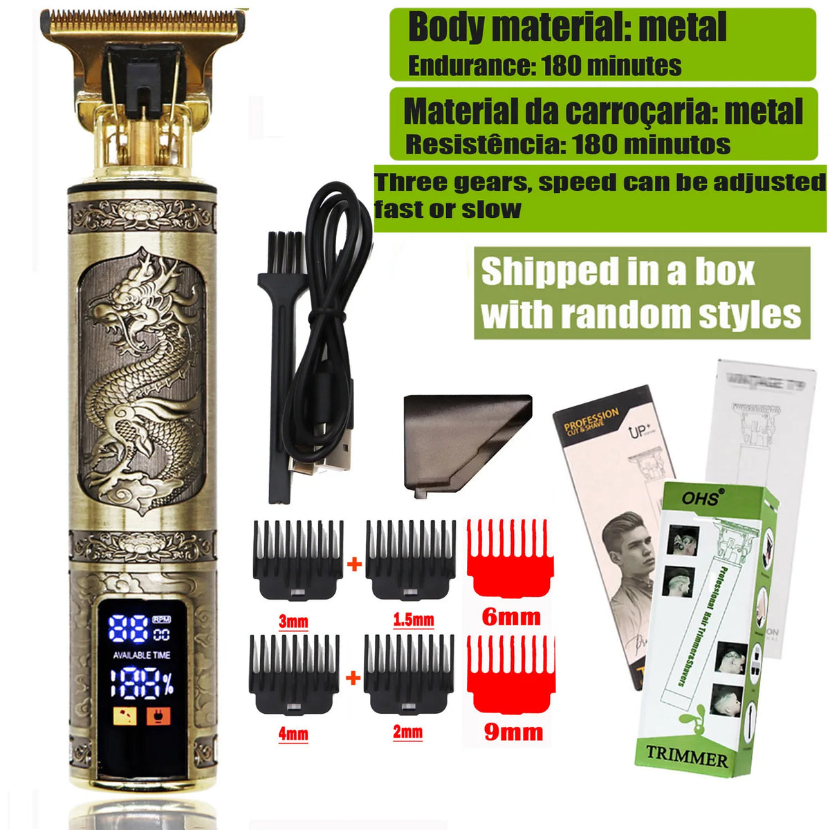 T9 Hair Clipper Repair Beard Shaving Body Hair Trimmer Electric Machine Men Haircut Machine 0mm Barber Shaver