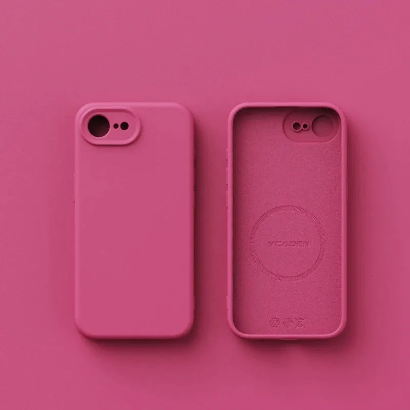 For Magsafe Case For iPhone 17E Liquid Silicone Magnetic Shockproof Solid Colour Matte Soft Cover For iPhone 17 E 17e Bumper