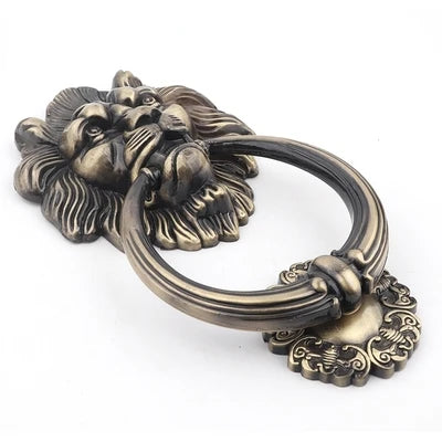 1pcs12cm Large Antique Lion Doorknocker Door Knocker Lionhead Doorknockers Lions Home Decor wooden door knocker