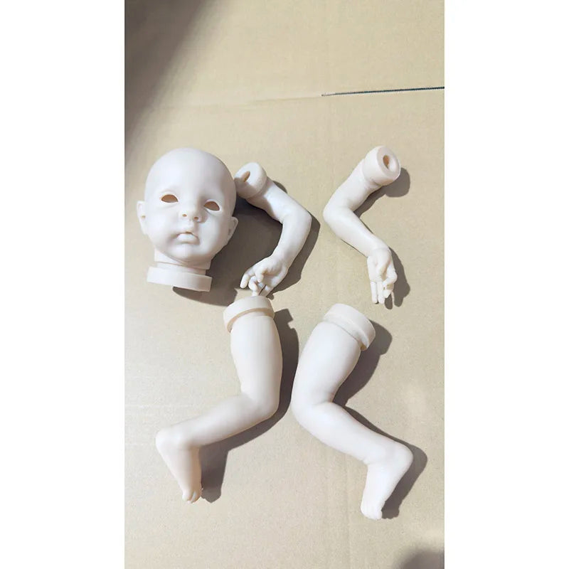 17inch New Popular Mikki Reborn Baby Doll Kit Unfinished Unpainted Fresh Color With Cloth Body DIY Doll Parts For Artists Only