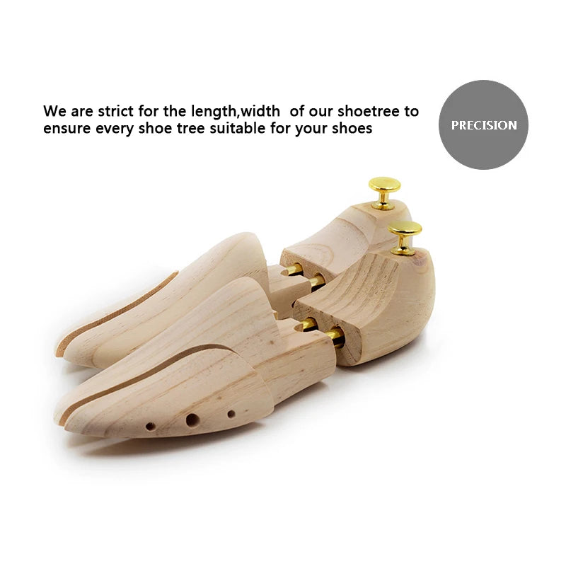 4-PACK Men's And Women's Shoe Trees, Adjustable Pine Wood Shoe Trees