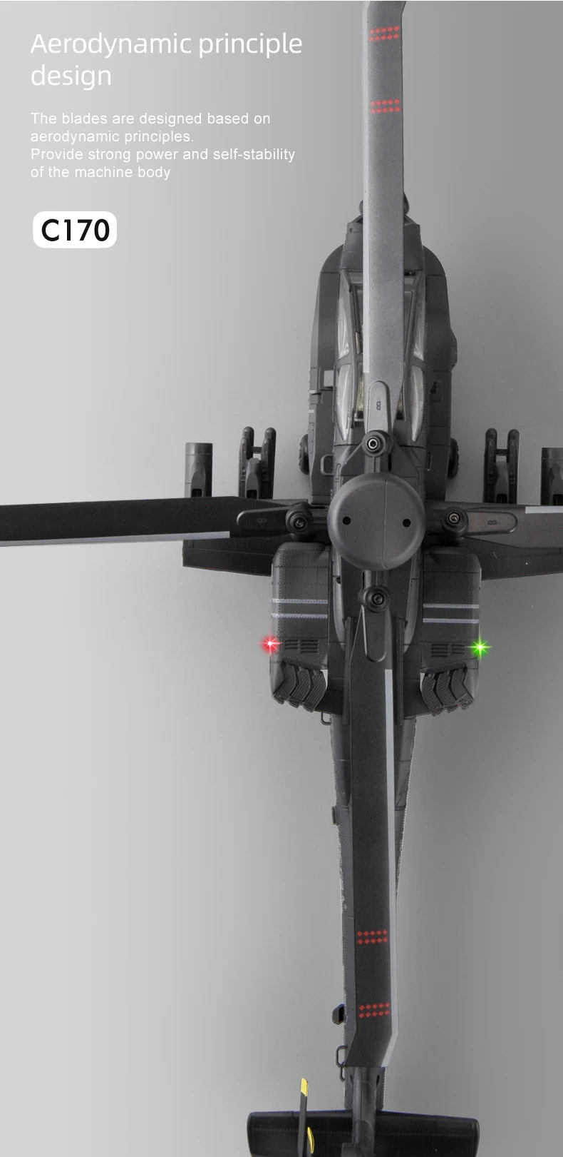 2026 New RC ERA C170 AH-64 Apache 1:48 Auto Stabilized Helicopter