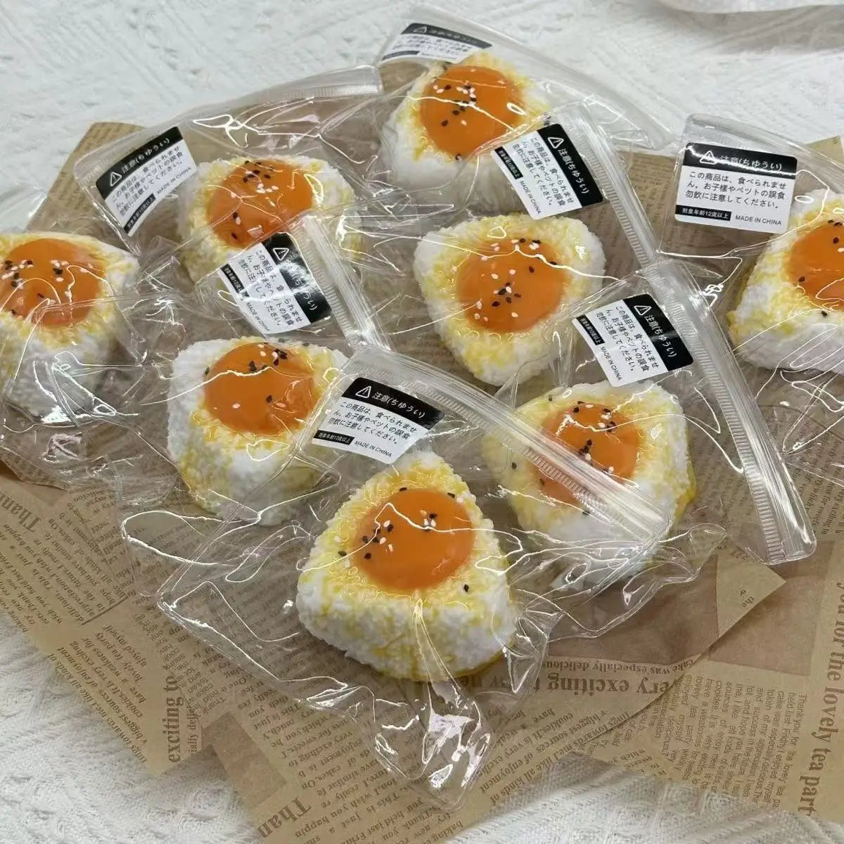 1/3/5/10PCS Liquid-Filled Egg Yolk Triangle Rice Ball Squeeze Toy ASMR Stress Relief Office Stress Relief Birthday Party Favors