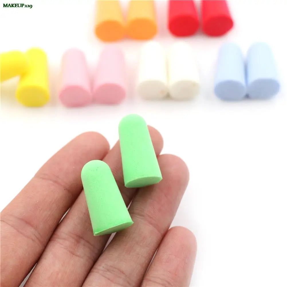 10Pairs Authentic Foam Soft Corded Ear Plugs Noise Sleep Reduction Norope Earplugs Swimming Protective Earmuffs