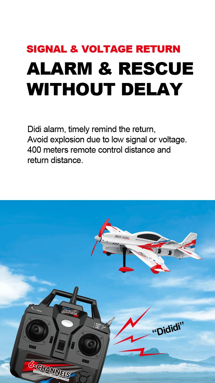3D Stunt Glider RC Plane Brushless Motor 2.4G Remote Control Aircraft EPP Foam Flight Airplane Toys US Shipping
