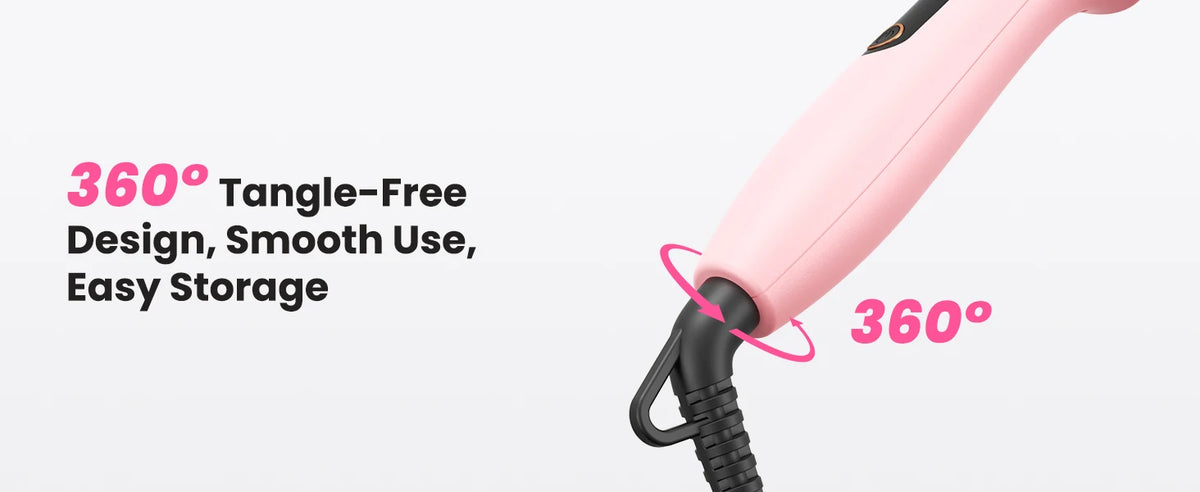 Dual Voltage Ionic Thermal Brush For Curling And Straightening 6 Temperature Settings & LED Digital Display Hot Air Styler