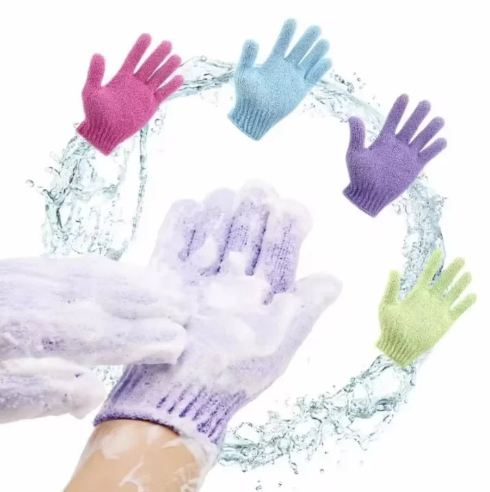 1-10pcs Colourful Exfoliating Gloves, Bath Gloves For Shower, Double Sided Exfoliating Gloves, For Spa, Massage And Body Scrubs