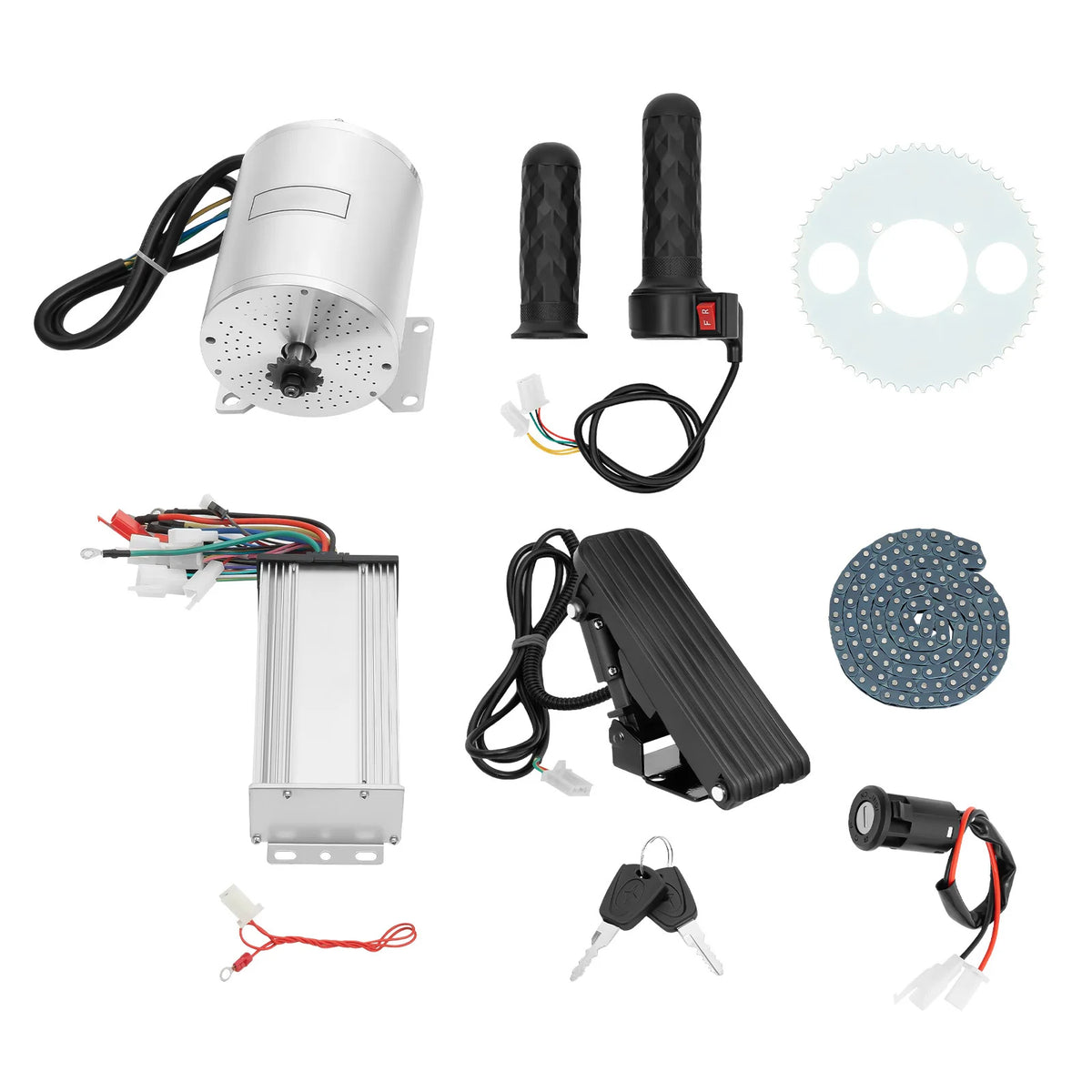 3KW Electric Brushless Motor Kit 48-72V Electric Bike Motorcycle E-Scooter Conversion Kits Controller Throttle