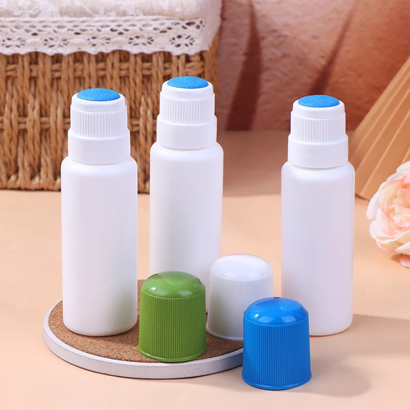50ML Empty Smudge Bottle Liquid Applicator Sponge Head Soreness Liquid Bottle For Daub Filling Liniment Medicine