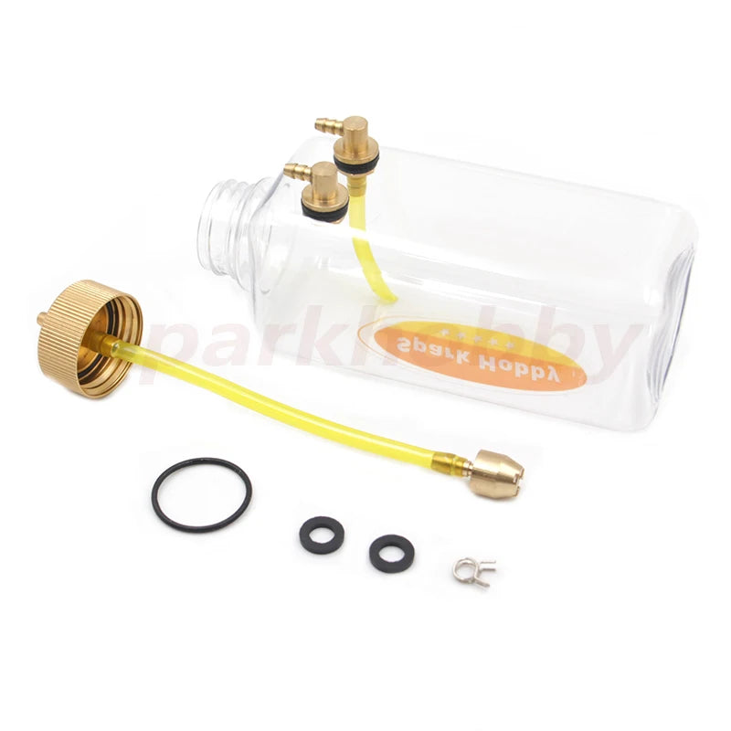 1 SET RC Plastic Fuel Oil Tank 260/360/500/700/1000/1500 CC/ml CNC Aluminum alloy Cover for RC  Nitro and Gas airplane model